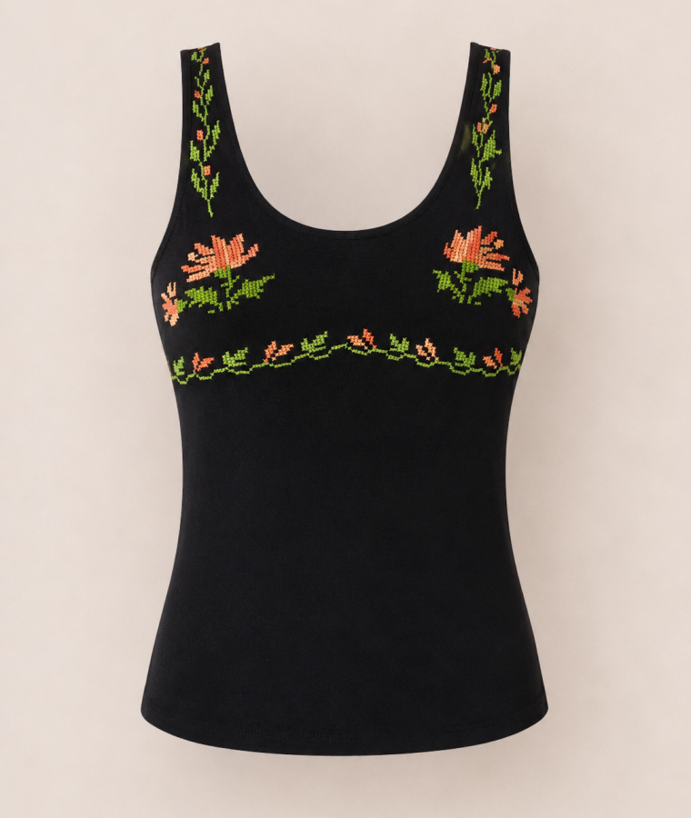 Blusa con bordado artesanal